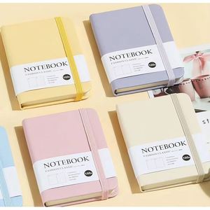<b>Thick</b> Dotted Monthly Grid Elastic Strap Band PU Custom Logo Journal Planner Daily <b>Notebook</b> Vendor - Product Image 1