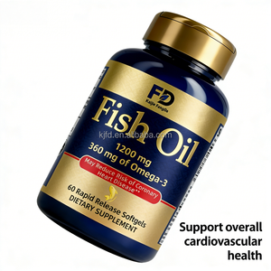 1200mg Minyak Ikan Laut Dalam Softgel Pelepasan Cepat, 360mg Omega-3, Mungkin Mengurangi Risiko Penyakit Jantung Koroner, untuk Dewasa - Product Image 5