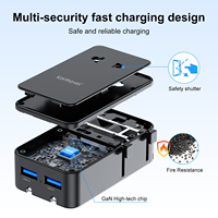 Convertidor Universal, Cargador USB Multifunción Ultrafino de 12W, Adaptador de Viaje Universal para Teléfono Móvil