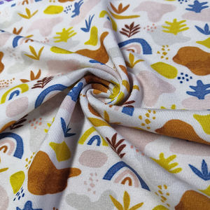 أوراق الخريف مخصص طباعة الخيزران القطن جيرسي دنة قماش للملابس - Product Image 4