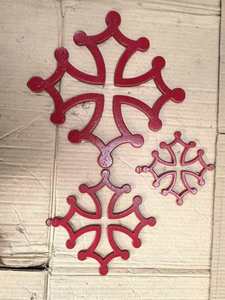 Plaque murale décorative en fonte de différentes tailles, France Occitanie, <span class=keywords><strong>Croix</strong></span> Rouge, Décoration régionale, 15 cm - Product Image 6