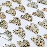 HZ Dalmation jasper Gua Sha, outil de massage facial en pierre naturelle de jade, vente en gros