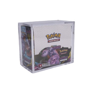 Custom Clear Acrylic Gift ETB Display Case Storage Transparent Small Card Booster acrylic Rectangle Box with Lid