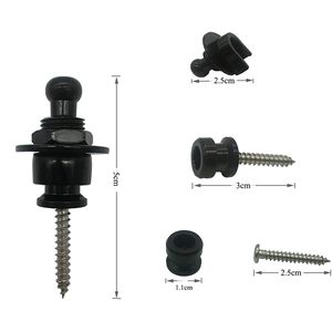 Noir antidérapant StrapLock verrouillage chevilles de verrouillage broches guitare basse sangle serrure guitare sangle bouton - Product Image 5