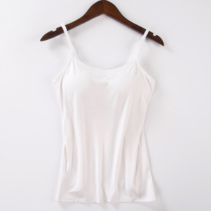 2023 New Modal Female <b>Large</b> Size No Steel <b>Ring</b> Integrated Five-finger Chest Pad Camisole Bottoming Shirt Slim Multicolor - Product Image 6