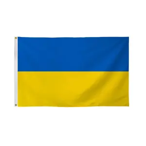 Spor etkinliği için yüksek kalite özel boyut açık kapalı ukrayna ukrayna bayrakları