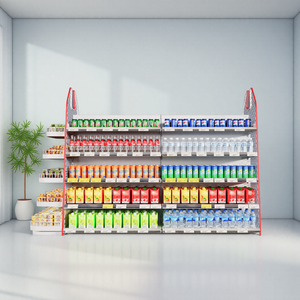 डबल पक्षीय पेय काउंटर द्वीप शेल्फ डबल-पक्षीय सफेद ठंडा-रोल स्टील 5-पेय के लिए - Product Image 2