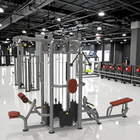 Équipement de musculation professionnel Inpek K0480, multi-stations 4 postes, machine d'entraînement de force, pile de poids 90KG/70KG, tube en acier 3.0mm