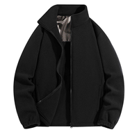 Veste à capuche pour homme personnalisée, automne-hiver, manches longues, coupe ample, coupe-vent, tissu polaire chaud, 100% polyester, séchage rapide