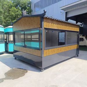 Quiosco móvil de venta de helados, cuadrado, fácil de operar, fábrica de snacks, uso en exteriores - Product Image 2