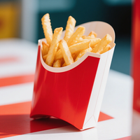 Boîtes en papier écologiques haut de gamme personnalisées pour frites, hamburgers et poulet, avec carton ivoire pour l'emballage de la restauration rapide