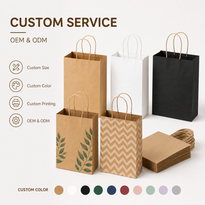 Eco-Friendly Reusable Kraft Paper Shopping Bags with Twisted Handles Self-Erecting Boxes for Business & Shopping Use Recyclable - Product Image 4