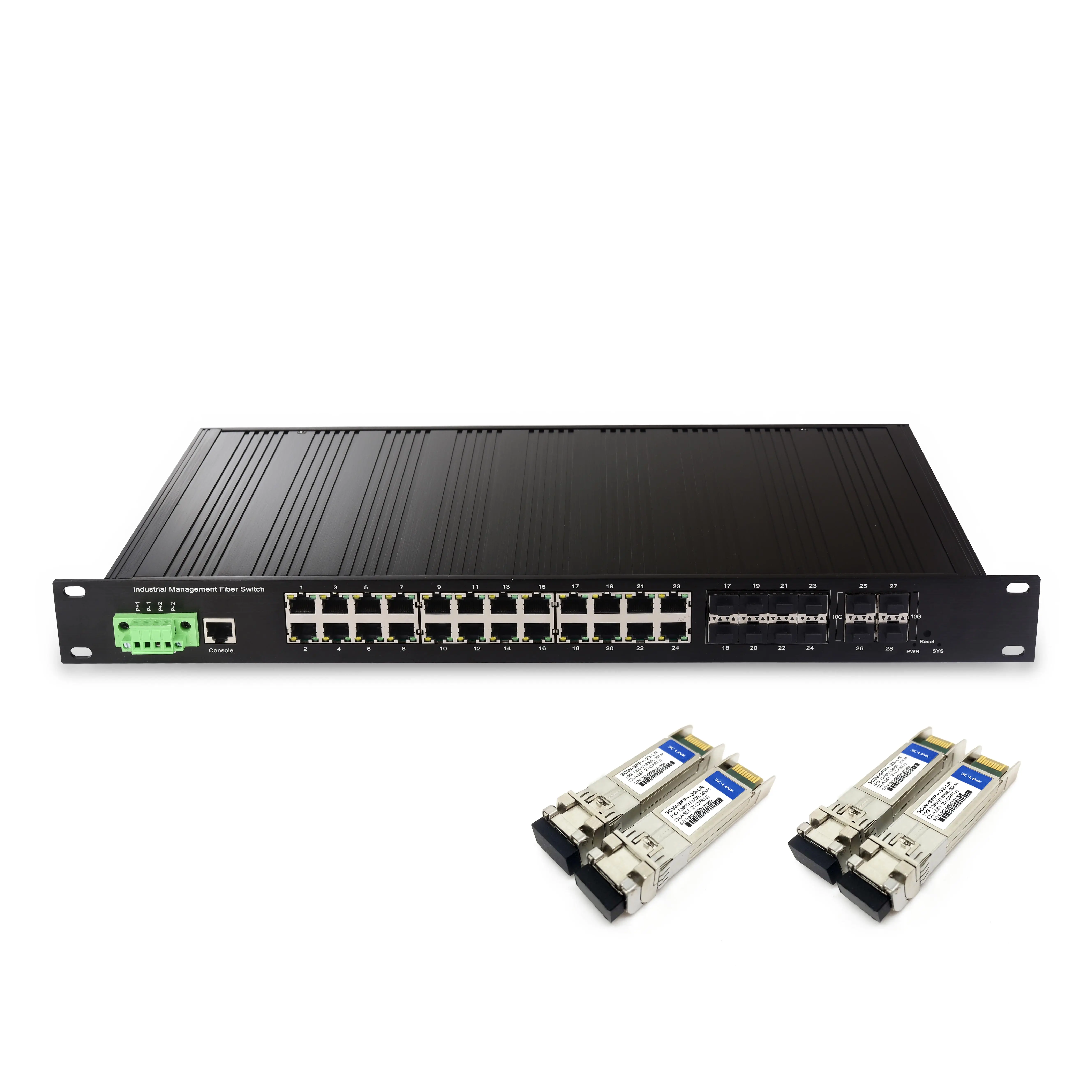 12 16 24 32 switch gestiti L2/L3 a 48 porte switch 10 Gigabit 24 porte poe 1000mbps 10 porte uplink Gigabit Ethernet 4 10G SFP +