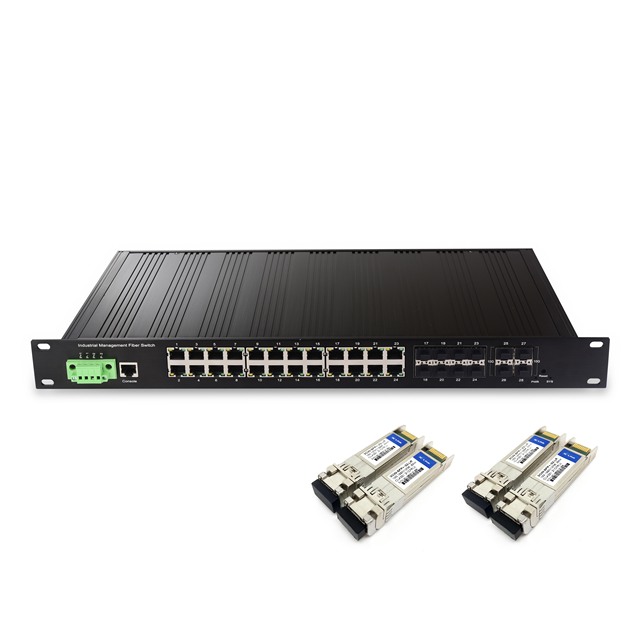 12 16 24 32 48 Port  4  Uplink 10G SFP+ 24 Port Poe  10 Gigabit  1000mbps Switch  L2/L3 Managed Industrial  Ethernet Switches