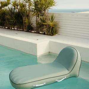 Modern Style PVC Inflatable <b>Bed</b> <b>Folding</b> Lazy Floor Chair Lounger for Outdoor & Swimming Pool Use - Product Image 5