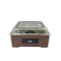 Chauffe-Plat Électrique Professionnel en Acier Inoxydable 6L pour Buffet, Classe Énergétique A++, Maintien au Chaud 12h (85-100°C)