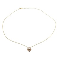 Collier de perles d'eau douce violettes Edison - Accessoire naturel - Pendentif plaqué or 14 carats
