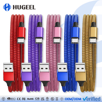 Meistverkauftes Hochwertiges Typ-C-Kabel 1m 2m 3m 10ft Nylon-Umflochtenes USB-C-Kabel für Handy Tablet Laptop Aufladen USB-Datenkabel