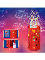 12 trous électrique feux d'artifice machine à bulles cadeaux de vacances simulé feux d'artifice effets sonores et éclairage jouets de plein air