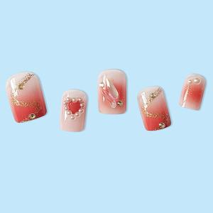 Suministros para <span class=keywords><strong>uñas</strong></span> Productos de belleza Prensa <span class=keywords><strong>en</strong></span> las <span class=keywords><strong>uñas</strong></span> Francés Halo Tono Rosa Perla Diamante de imitación <span class=keywords><strong>Uñas</strong></span> Usable Dedo reutilizable - Product Image 3