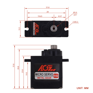 Động cơ DC chổi than AGFRC 21T mô-men xoắn cao 2.8 Kg-cm tốc độ 0.10 giây <span class=keywords><strong>Micro</strong></span> <span class=keywords><strong>RC</strong></span> <span class=keywords><strong>Servo</strong></span> cho xe hơi/máy bay nhỏ - Product Image 6
