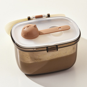 Food Storage Container Rectangle <b>Clip</b>-On Lid Airtight For Powder Coffee Snacks Travel Portable - Product Image 2