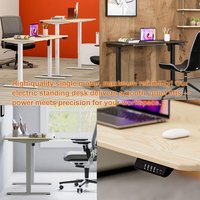 Bureau électrique assis-debout pour ordinateur, DIY, avec 3 boutons de mémoire, cadre de bureau réglable en hauteur, montage facile (Noir)