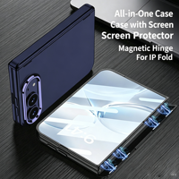 Étui pliable pour iPhone Duo 18 Fold, coque en PC mate avec cadre de caméra électroplaqué, coque de téléphone pliable