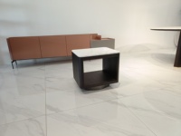 Hotel Zuhause Wohnzimmer High-End-Metallbasis-Konsole Tisch Marmor-Schieferplatte Sofa Eck-Seitentisch