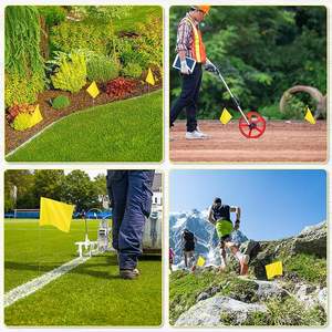 Drapeaux d'irrigation d'arrosage de jardin de pelouse de petits marqueurs de cour et de pelouse en PVC jaune pour la maison et le bureau Drapeaux de jardin imprimés UV - Product Image 5