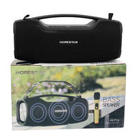 Altavoz Karaoke Bluetooth Hopestar A6 PRO 55W, Altavoz para Fiestas Resistente al Agua IPX6, Micrófono Inalámbrico, Banco de Energía de Emergencia, EQ, TF, USB, AUX, FM