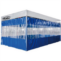 Station de préparation RuiBo : Cabine de peinture sans poussière avec rideau, poste de travail, éclairage de plafond, filtre, ventilation, mobile et modulaire