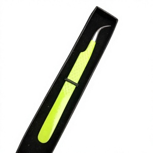 Pinzas para Pestañas con Punta Suave de Acero Inoxidable para Extensiones de Pestañas, Herramienta Profesional para Extensiones de Pestañas 832 - Product Image 2