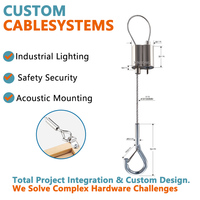 Kit de suspension de plafond OEM/ODM en gros avec câble métallique, pince à câble, verrou de cycle et pince à boucle