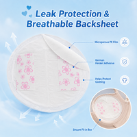 MummyFriend Almohadillas Absorbentes Desechables Tridimensionales y Transpirables para Lactancia, con Pulpa de Madera SAP y Tela No Tejida de Aire Caliente para Maternidad