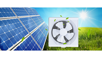 Ventilateur solaire en acier et plastique à lamelles de 10 pouces pour chambre et salon, avec panneau solaire 30W et moteur CC sans balais