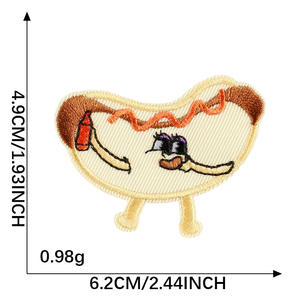 แพทช์ปักลายอาหาร โดนัท บิสกิต คุกกี้ เครื่องดื่ม มันฝรั่งทอด ป๊อปคอร์น <span class=keywords><strong>พ</strong></span>ิซซ่า แฮมเบอร์เกอร์ <span class=keywords><strong>คั</strong></span><span class=keywords><strong>พ</strong></span><span class=keywords><strong>เค้ก</strong></span> <span class=keywords><strong>เค้ก</strong></span> สำหรับรีดติดเสื้อผ้า ลดราคา - Product Image 2
