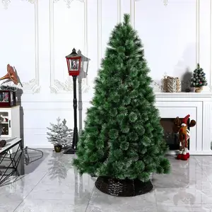 2024 Hot Sale Artificial Christmas Tree With 210cm Warm Lignts And Metal Stand