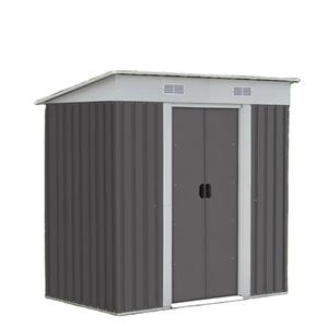 Abri de jardin moderne en acier galvanisé de grande taille pour outils de jardin, toit incliné, double <span class=keywords><strong>porte</strong></span> coulissante verrouillable, personnalisable - Product Image 5