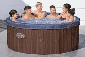 2025 NOUVELLE ARRIVÉE Bestway 6001W Extérieur PVC <span class=keywords><strong>Gonflable</strong></span> 1.90m X 70cm Rond Rouge Profond Toronto Mousse Vague <span class=keywords><strong>SPA</strong></span> BAIGNOIRE CHAUDE - Product Image 4