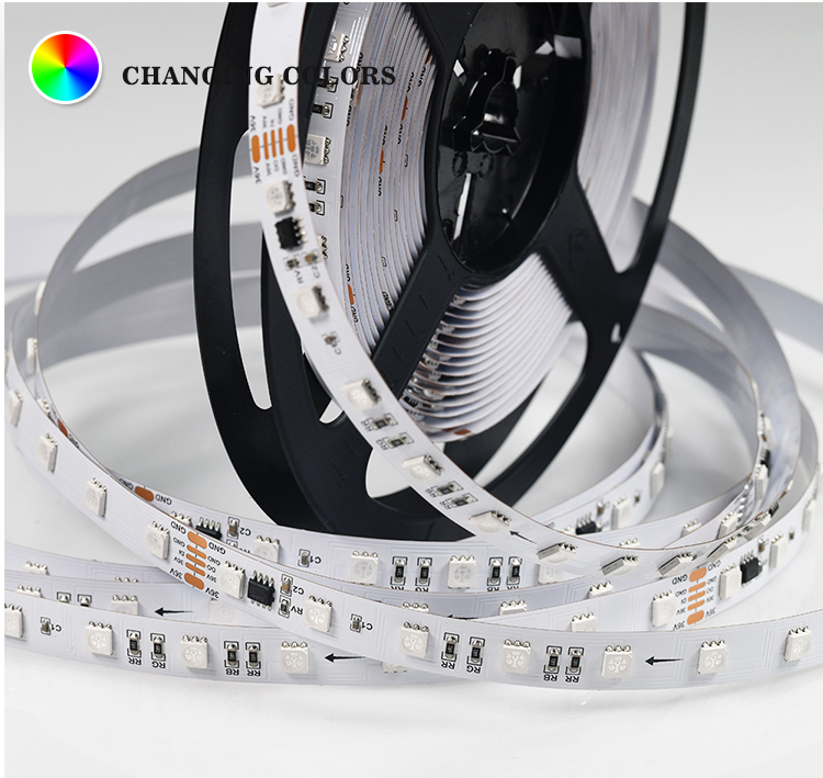 WS2811digital pixel led strip 54leds/m DC36v super length 30m per roll constant current smart led strip rgb