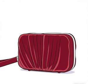 Luxury Bag - Wine Red Velvet <b>Makeup</b> <b>Box</b> with <b>Makeup</b> Brushes. Velvet Pleated Fashionable Hand-held <b>Makeup</b> <b>Box</b>. - Product Image 4