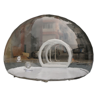 Tente à bulles géante transparente pour le camping Tente gonflable hermétique en PVC avec tunnel à cadre À VENDRE