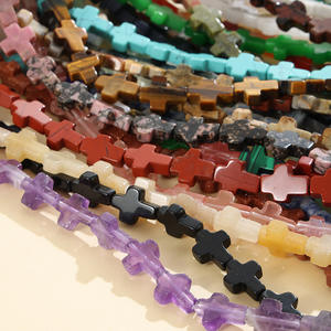 Cuentas en forma <span class=keywords><strong>de</strong></span> cruz HongMei para hacer pulseras, piedra Natural, cristal blanco, cuentas <span class=keywords><strong>de</strong></span> origen <span class=keywords><strong>de</strong></span> Guangdong, color como en la imagen - Product Image 2