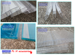 Kích thước tùy chỉnh 4mm 6mm 8mm 10mm 16mm 18mm H và u <span class=keywords><strong>Polycarbonate</strong></span> hồ sơ cho tấm <span class=keywords><strong>polycarbonate</strong></span> H hồ sơ Poly carponate - Product Image 6