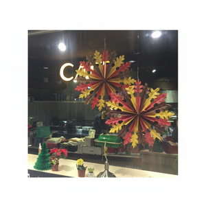 Ventilador de papel tisú 56CM para Acción de Gracias Regreso a la escuela Graduación Halloween Navidad 2017 - Product Image 1