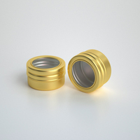 Boîte ronde en aluminium pour cosmétiques, emballage métallique avec fenêtre, boîte mystère pour bijoux, boîte à bijoux en métal
