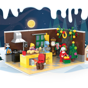 COGO Lò nướng khối xây dựng trò chơi xây dựng khối nhà đặt hoa mầm non đồ chơi nhỏ Giáng sinh khối xây dựng đồ chơi - Product Image 2