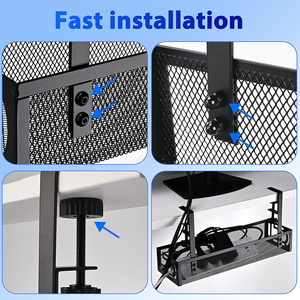 <span class=keywords><strong>Cesta</strong></span> <span class=keywords><strong>de</strong></span> malla metálica para cables, organizador <span class=keywords><strong>de</strong></span> escritorio para cuidado <span class=keywords><strong>de</strong></span> la piel, bandejas flexibles para cables, kit <span class=keywords><strong>de</strong></span> gestión <span class=keywords><strong>de</strong></span> cables en la pared, <span class=keywords><strong>cesta</strong></span> <span class=keywords><strong>de</strong></span> malla para cables - Product Image 4