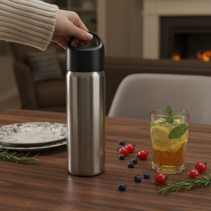 <b>750ml</b> Single Layer Stainless Steel <b>Bottle</b> With Function Lid for Replace Our Soda Maker Stainless Steel Material and Safe - Product Image 6
